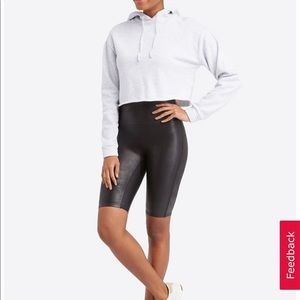 SPANX- Faux Leather Bike Short